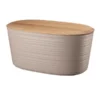 Guzzini Bread Bin With Bamboo Breadboard Lid Taupe