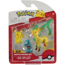 Pokemon Battle Figure 3 Pack Pikachu Wynaut Leafeon