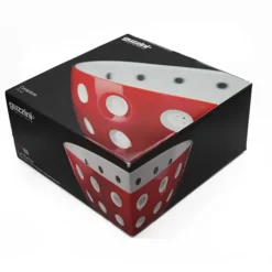 Guzzini Red and White Acrylic Le Murrine Bowl