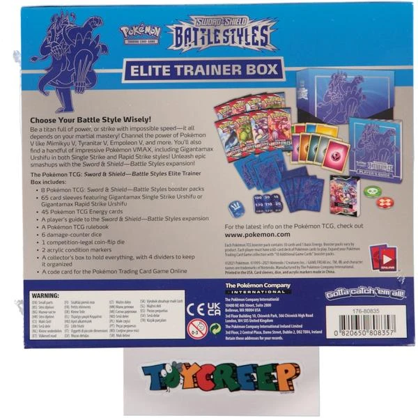 Pokemon Tcg Sword Shield Battle Styles Elite Trainer Box Blue