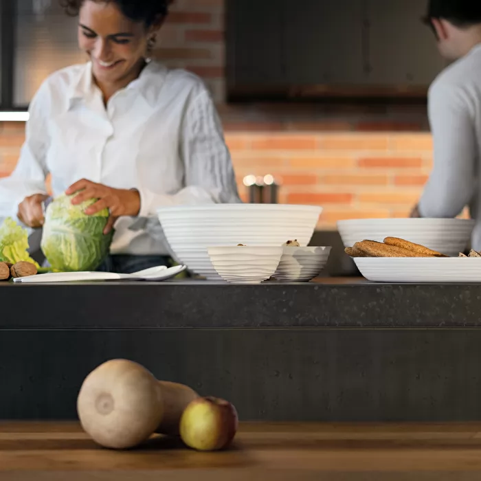 Guzzini Recycled Plastic Tierra XL Bowl in Milk White