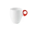 Guzzini Red and White Porcelain and Acrylic Mug Feeling